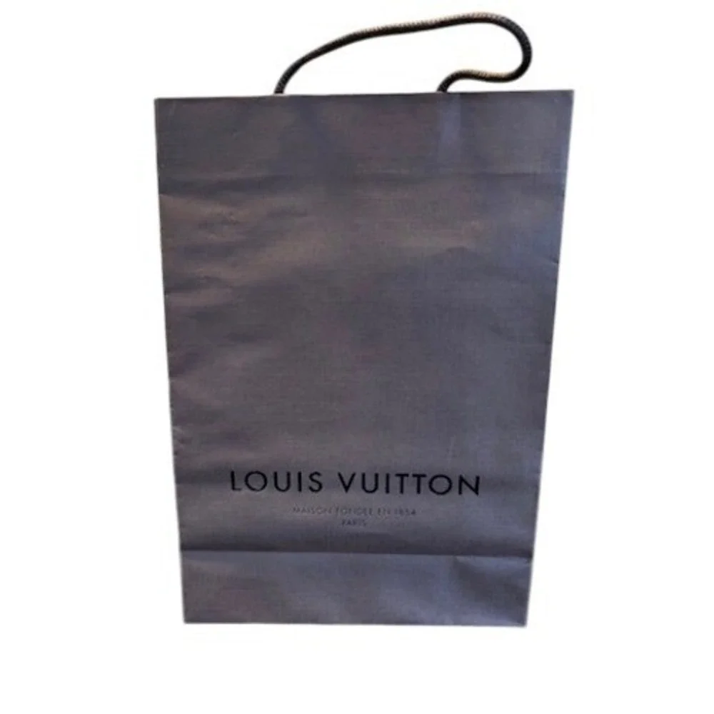 Louis Vuitton Brown Paper Shopping Bag Small Medium‎ Gift Bag Logo Cord Handle
